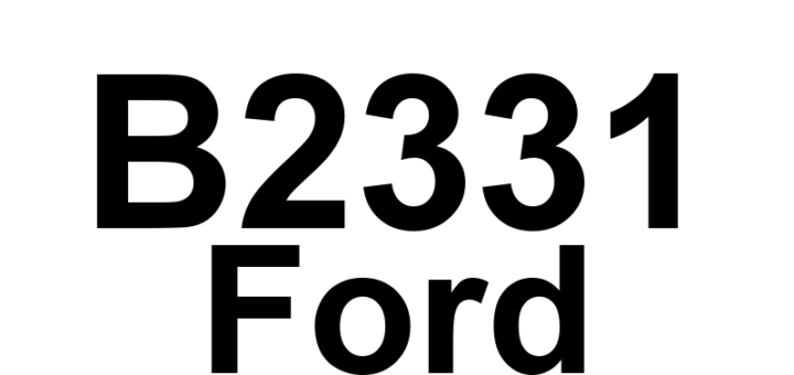 DTC B2331 Ford - Definição em inglês: Column Reach Feedback Potentiometer Circuit Short to Ground Definição em Português: Circuito do Potenciômetro de Retraimento da Coluna - Curto-circuito com o Terra.