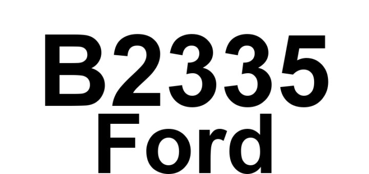 DTC B2335 Ford - Definição em inglês: Column Tilt Feedback Potentiometer Circuit Short to Ground Definição em Português: (Circuito do Potenciômetro de Feedback da Inclinacao da Coluna de Direção - Curto para o Terra)