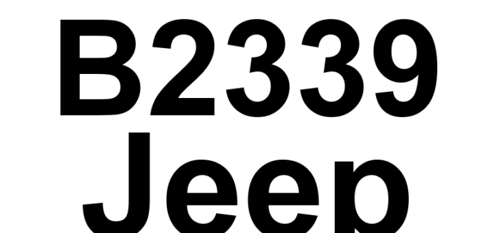 DTC B2339 Jeep - Definição em inglês: Horn Switch Stuck Definição em Português: Interruptor da buzina - Travado