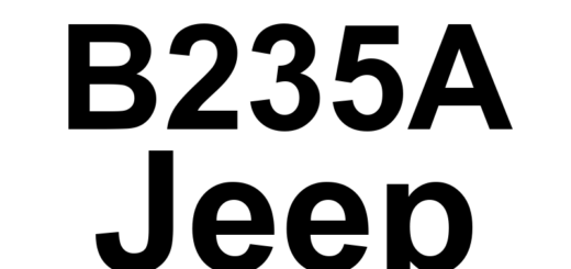 DTC B235A Jeep - Definição em inglês: ECU in-Plant Mode Definição em Português: Modo de Fábrica da ECU.