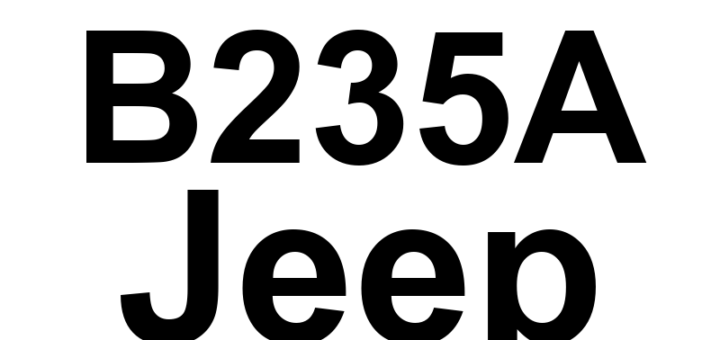 DTC B235A Jeep - Definição em inglês: ECU in-Plant Mode Definição em Português: Modo de Fábrica da ECU.