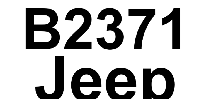 DTC B2371 Jeep - Definição em inglês: Horn Control Circuit Overcurrent Definição em Português: Circuito de Controle da Buzina - Corrente Excessiva