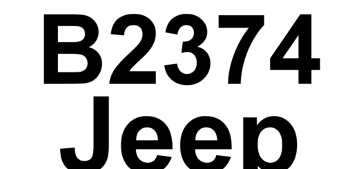 DTC B2374 Jeep - Definição em inglês: Washer Switch Input Circuit Definição em Português: Circuito de Entrada do Interruptor do Limpador - Problema Detectado.