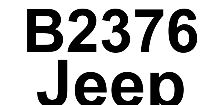 DTC B2376 Jeep - Definição em inglês: Rear Wiper Switch Input Circuit Definição em Português: Circuito de Entrada do Interruptor do Limpador Traseiro.