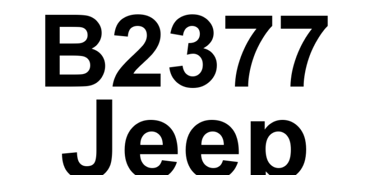 DTC B2377 Jeep - Definição em inglês: Rear Washer Switch Input Circuit Definição em Português: Circuito de Entrada do Interruptor do Lavador Traseiro - Problema Detectado