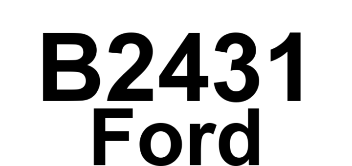 DTC B2431 Ford - Definição em inglês: Transponder Programming Failed Definição em Português: Programação do Transponder - Falha na Programação