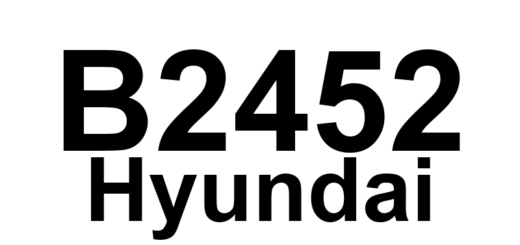 DTC B2452 Hyundai - Definição em inglês: Tailgate Cinch motor open (PTG Only) Definição em Português: Motor do fecho da tampa traseira - Circuito aberto (apenas PTG)