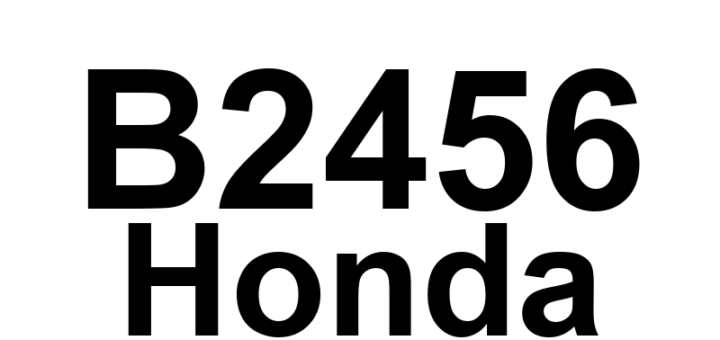 DTC B2456 Honda - Definição em inglês: Headlight Leveling Control Unit Lost Communication With MICU (Headlight Message) Definição em Português: Unidade de Controle de Nivelamento dos Faróis - Perda de Comunicação com a MICU (Mensagem dos Faróis)