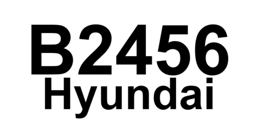 DTC B2456 Hyundai - Definição em inglês: Seat Motor Sensor Vcc Error Definição em Português: Sensor do Motor do Banco - Erro Vcc