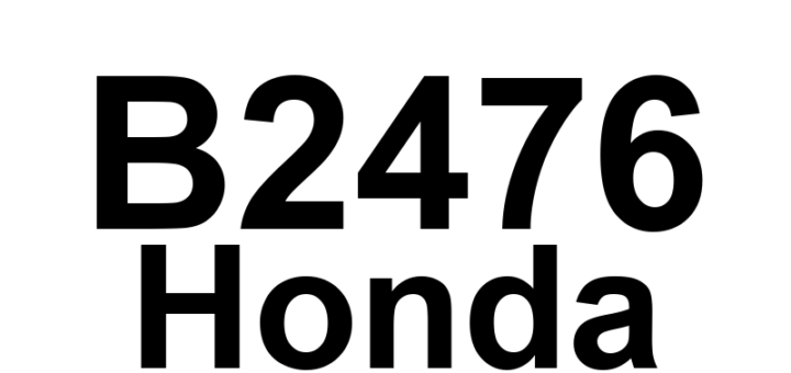 DTC B2476 Honda - Definição em inglês: Front Suspension Stroke Sensor Circuit Malfunction Definição em Português: Sensor de Curso da Suspensão Dianteira - Mau funcionamento do circuito