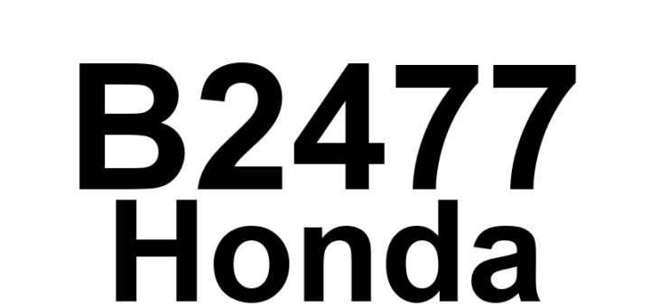 DTC B2477 Honda - Definição em inglês: Rear Suspension Stroke Sensor Circuit Malfunction Definição em Português: Sensor de Curso da Suspensão Traseira - Mau funcionamento do circuito