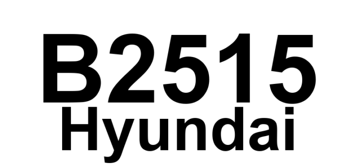 DTC B2515 Hyundai - Definição em inglês: External Tail Lamp LH Circuit Short to Ground Definição em Português: Circuito da Lanterna Traseira Externa LH - Curto para o Terra