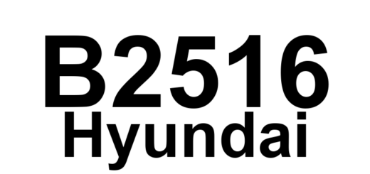 DTC B2516 Hyundai - Definição em inglês: Front Fog Lamp Circuit Short to Ground Definição em Português: Circuito da Lâmpada de Neblina Dianteira - Curto à Massa