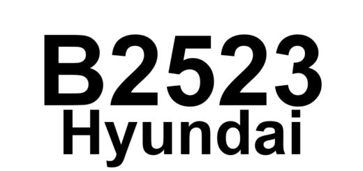 DTC B2523 Hyundai - Definição em inglês: Turn Signal LH Rear Circuit Short to Ground Definição em Português: Circuito da seta traseira esquerda - Curto-circuito com o aterramento