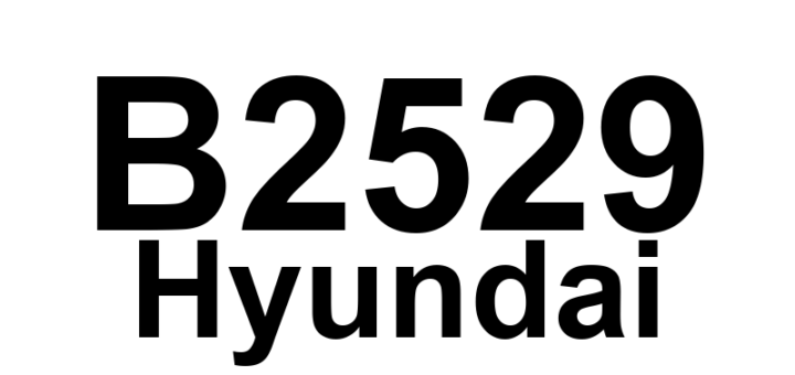 DTC B2529 Hyundai - Definição em inglês: Driver Door Courtesy Lamp Error Definição em Português: Luz de Cortesia da Porta do Motorista - Erro Detectado