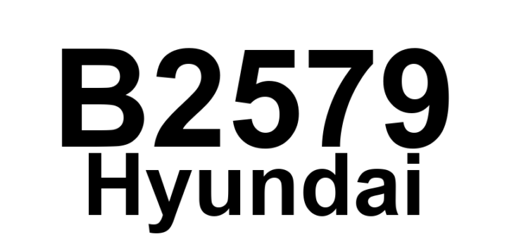 DTC B2579 Hyundai - Definição em inglês: Right Rear Tail Marker Lamp Short to Ground Definição em Português: Luz de Posição Traseira Direita - Curto-circuito com o Terra.