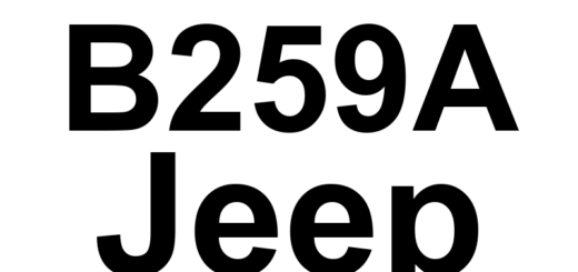 DTC B259A Jeep - Definição em inglês: Front Left Door Handle Sense Definição em Português: Sensor da maçaneta da porta dianteira esquerda