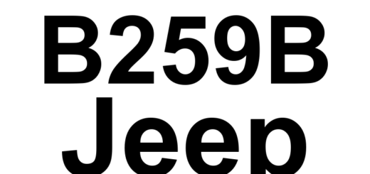 DTC B259B Jeep - Definição em inglês: Front Right Door Handle Sense Definição em Português: Sensor da Maçaneta da Porta Dianteira Direita