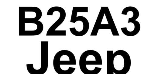 DTC B25A3 Jeep - Definição em inglês: Front Left Door Handle Sensor Definição em Português: Sensor da Maçaneta da Porta Dianteira Esquerda