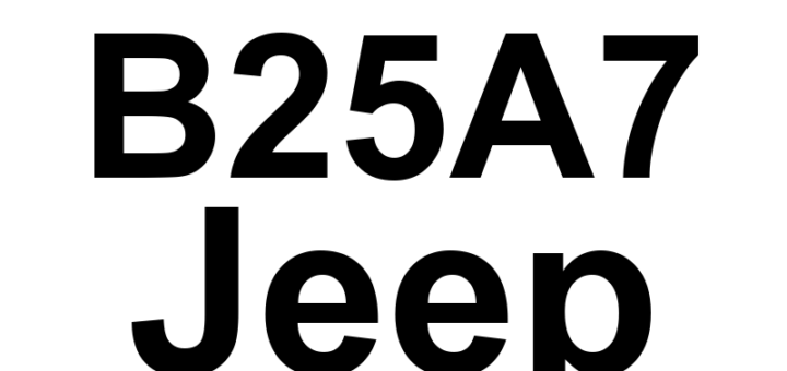 DTC B25A7 Jeep - Definição em inglês: Trunk/Liftgate Handle Sensor Definição em Português: Sensor de Manuseio do Porta-Malas/Tampa Traseira