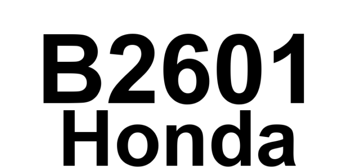 DTC B2601 Honda - Definição em inglês: Parking Sensor CPU Error Definição em Português: Erro na CPU do Sensor de Estacionamento