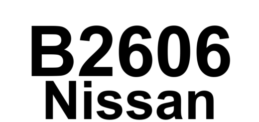 DTC B2606 Nissan - Definição em inglês: Steering Lock Relay Definição em Português: Relé de Bloqueio da Direção