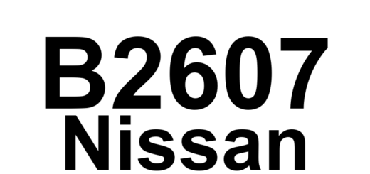 DTC B2607 Nissan - Definição em inglês: Steering Lock Relay Definição em Português: Relé de Travamento da Direção