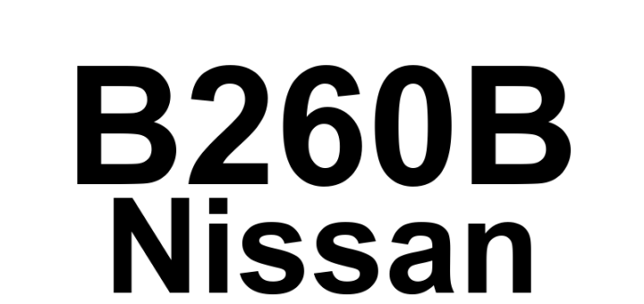 DTC B260B Nissan - Definição em inglês: Steering Lock Unit Definição em Português: Unidade de Travamento da Direção