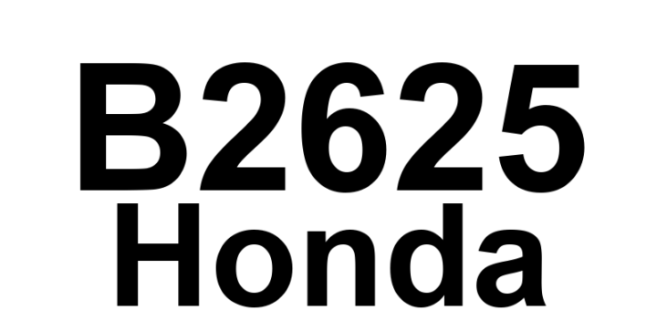 DTC B2625 Honda - Definição em inglês: Left Front Corner Sensor Failure Definição em Português: Sensor do canto dianteiro esquerdo - Falha detectada