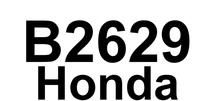 DTC B2629 Honda - Definição em inglês: Left Rear Corner Sensor Failure Definição em Português: Sensor de Canto Traseiro Esquerdo - Falha Detectada