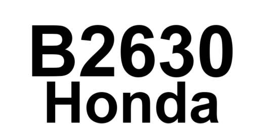 DTC B2630 Honda - Definição em inglês: Center Left Rear Sensor Failure Definição em Português: Sensor traseiro esquerdo central - Falha detectada