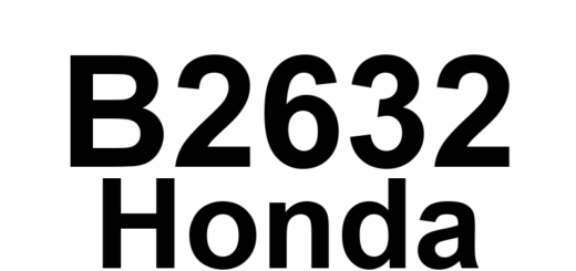 DTC B2632 Honda - Definição em inglês: Right Rear Sensor Failure Definição em Português: Sensor traseiro direito - Falha detectada