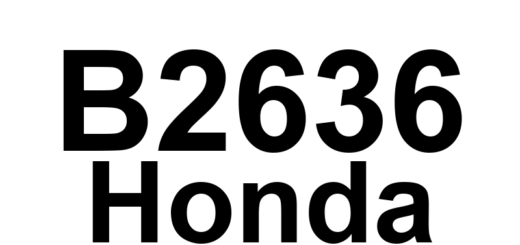 DTC B2636 Honda - Definição em inglês: Vehicle Status Combination Error Definição em Português: Erro de Combinação do Status do Veículo