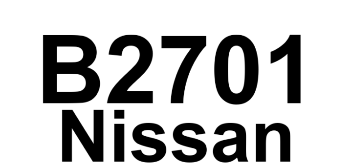 DTC B2701 Nissan - Definição em inglês: Front Sonar Sensor Circuit Definição em Português: Circuito do Sensor Sonar Dianteiro - Problema Detectado