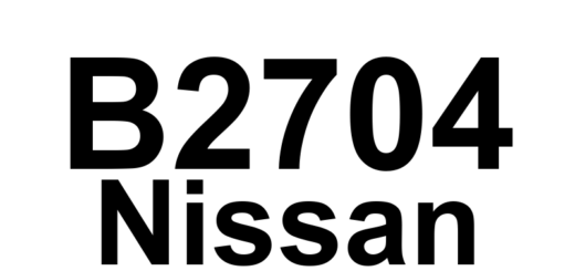DTC B2704 Nissan - Definição em inglês: Rear Sonar Sensor Definição em Português: Sensor de Sonar Traseiro