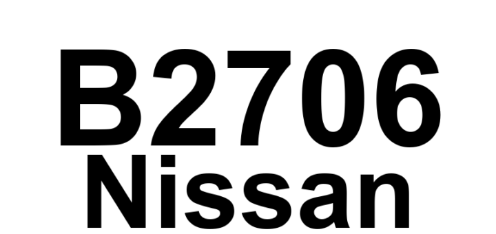 DTC B2706 Nissan - Definição em inglês: Rear Sonar Sensor Definição em Português: Sensor de Sonar Traseiro