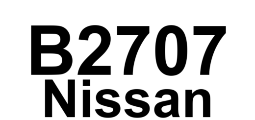 DTC B2707 Nissan - Definição em inglês: Rear Sonar Sensor Circuit Definição em Português: Circuito do Sensor de Sonar Traseiro