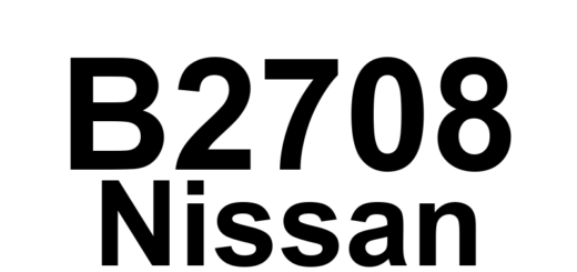 DTC B2708 Nissan - Definição em inglês: Rear Inner Sonar Sensor Definição em Português: Sensor de sonar interno traseiro