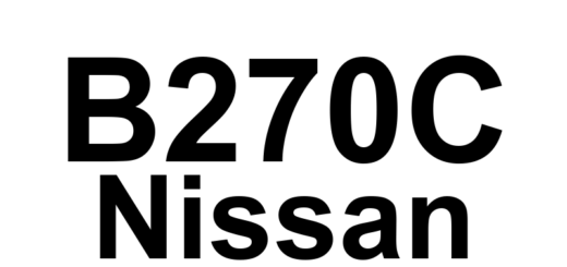DTC B270C Nissan - Definição em inglês: Front Inner Sonar Sensor Definição em Português: Sensor Sonar Dianteiro Interno