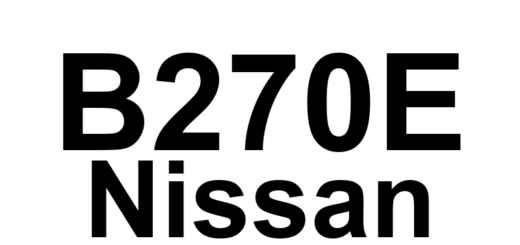DTC B270E Nissan - Definição em inglês: Front Inner Sonar Sensor Definição em Português: Sensor de Sonar Interno Dianteiro