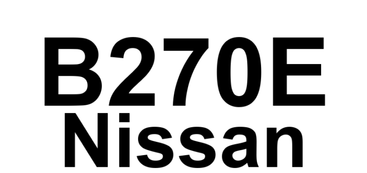 DTC B270E Nissan - Definição em inglês: Front Inner Sonar Sensor Definição em Português: Sensor de Sonar Interno Dianteiro