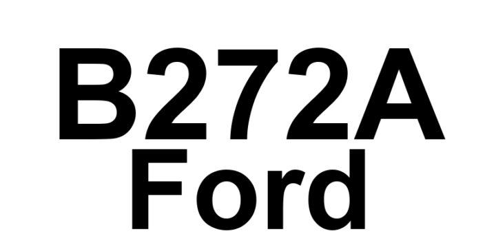 DTC B272A Ford - Definição em inglês: Passenger Cushion Over-Temp Detected Definição em Português: Almofada do Passageiro - Temperatura Excedida Detectada (banco do passageiro)