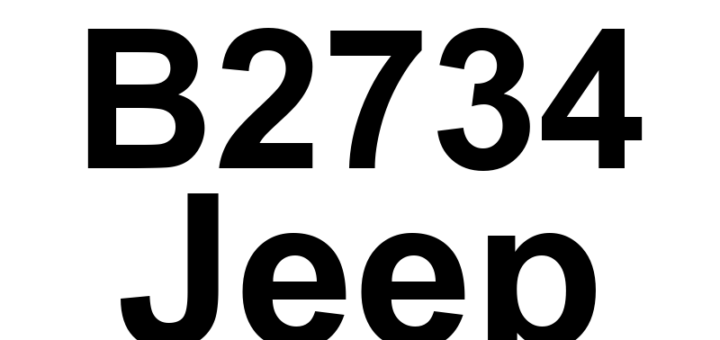 DTC B2734 Jeep - Definição em inglês: Passenger Occupant Detector Sensor Fault Definição em Português: Sensor de Detecção de Ocupante do Passageiro - Falha Detectada