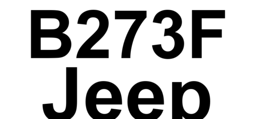 DTC B273F Jeep - Definição em inglês: Airbag Signal Test Failed Definição em Português: Teste de Sinal do Airbag - Falhou