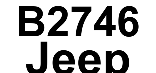 DTC B2746 Jeep - Definição em inglês: Left Side Satellite Pressure Sensor 4 Internal Definição em Português: Sensor de Pressão Satélite Lateral Esquerdo 4 - Problema Interno