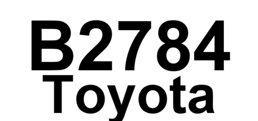 DTC B2784 Toyota - Definição em inglês: Antenna Coil Open / Short Definição em Português: Bobina da Antena - Circuito Aberto/Curto