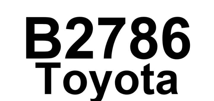 DTC B2786 Toyota - Definição em inglês: No Response from Steering Lock ECU Definição em Português: Unidade de Controle do Trava da Direção - Sem Resposta