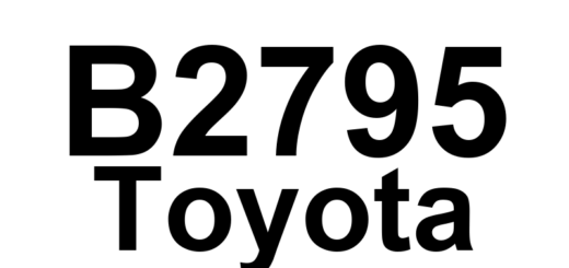 DTC B2795 Toyota - Definição em inglês: Unmatched Key Code Definição em Português: Código da chave - Não corresponde