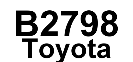 DTC B2798 Toyota - Definição em inglês: Communication Malfunctino No. 2 Definição em Português: Mau Funcionamento de Comunicação Nº 2