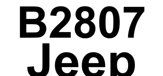 DTC B2807 Jeep - Definição em inglês: HID Headlamp Control Circuit Open Definição em Português: Circuito de Controle do Farol HID - Circuito Aberto
